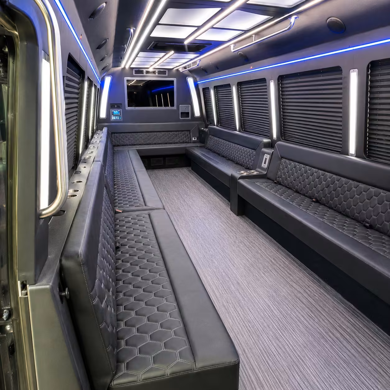 40 passenger party bus inside